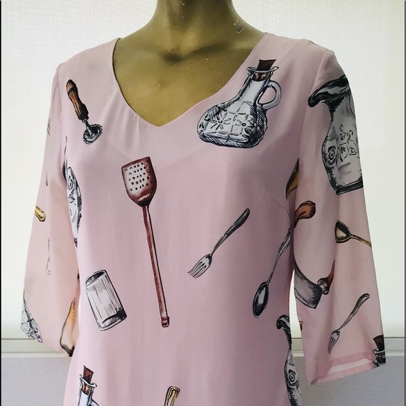 DAILY DEAL! Fabulous ITALIAN Designer STYLE Novelty Sicilian Kitchen Print DRESS - Picture 7 of 16